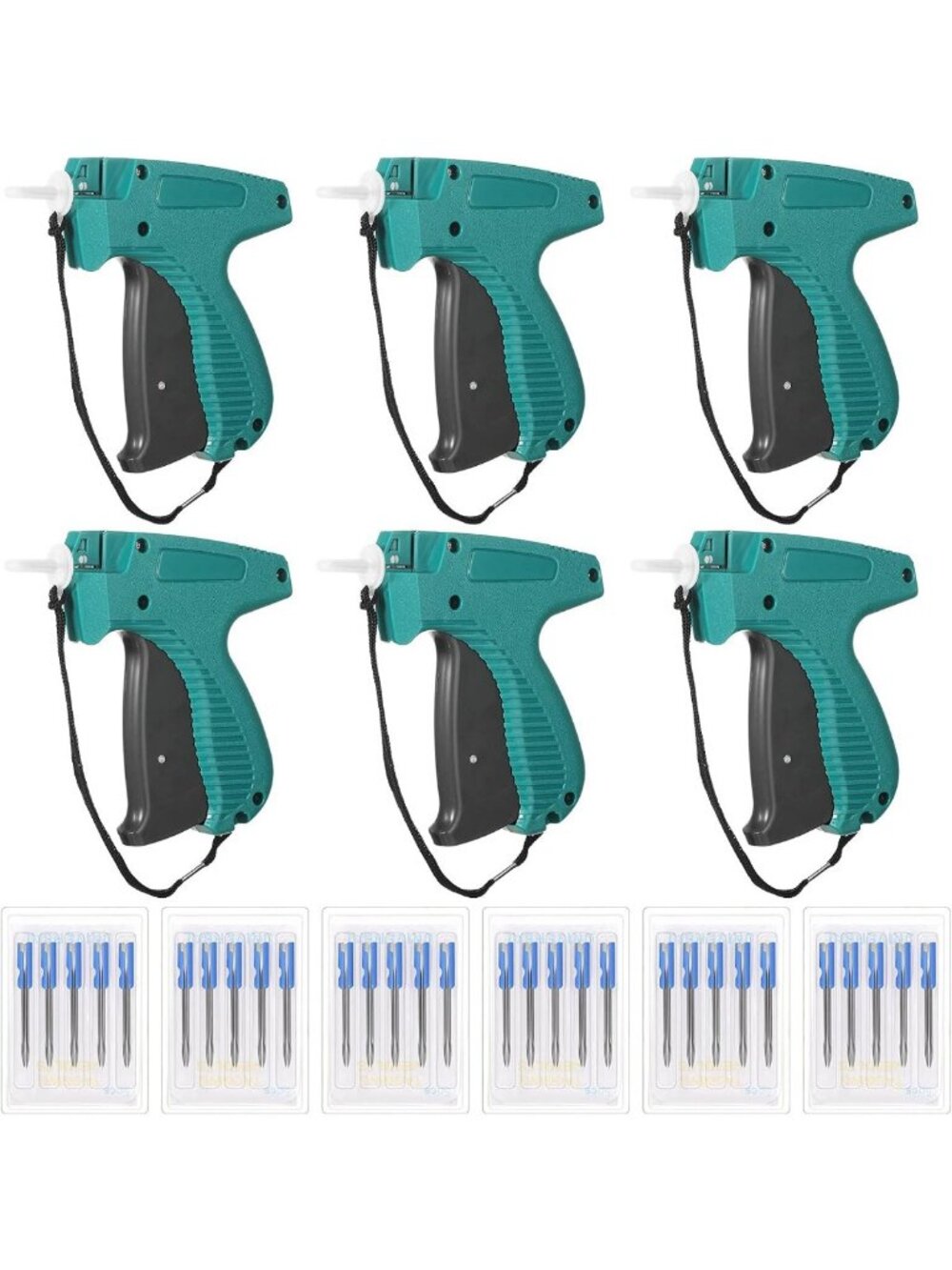6 Pcs Clothing Tagging Gun Set with Durable Steel Needles for Easy Labeling